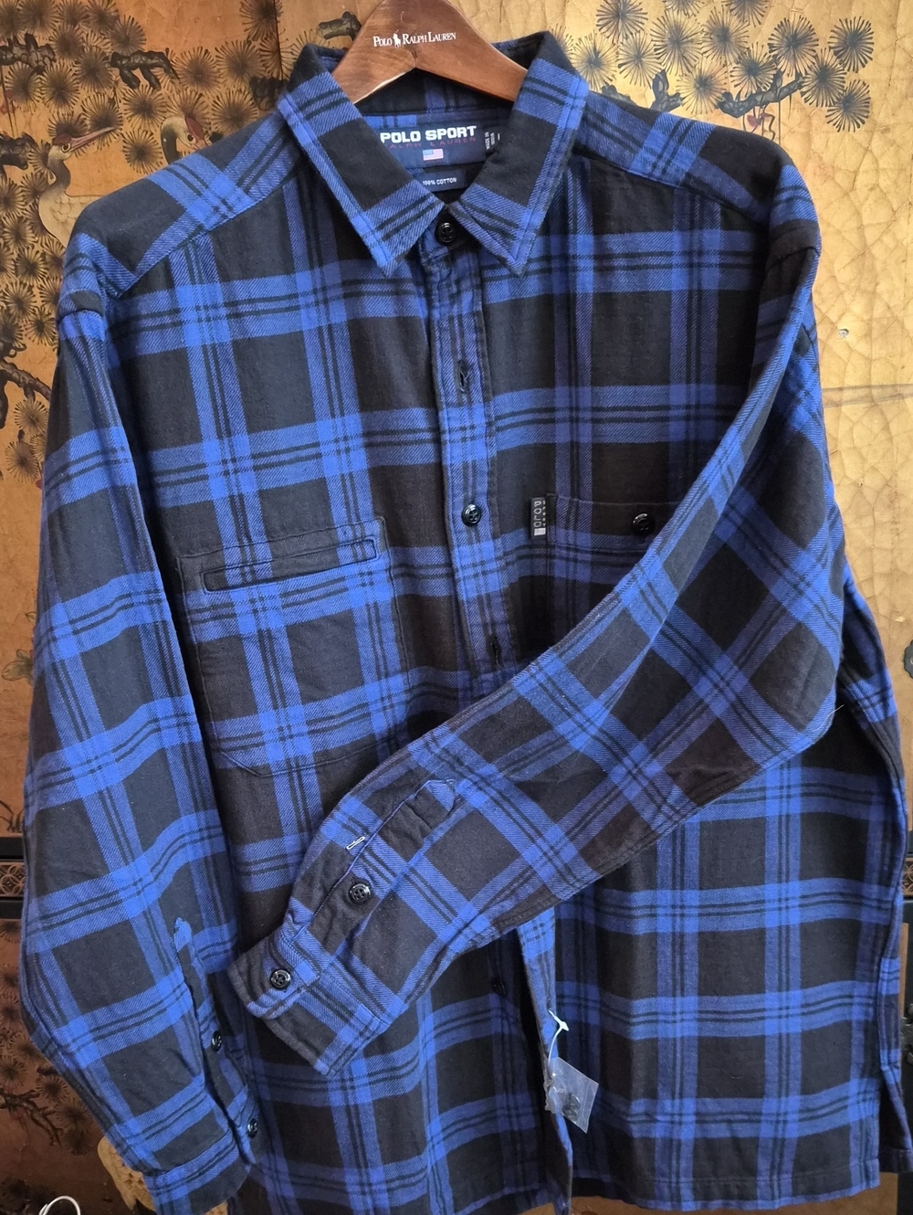 Polo by Ralph Lauren Blue and Black Plaid Button-Up Shirt